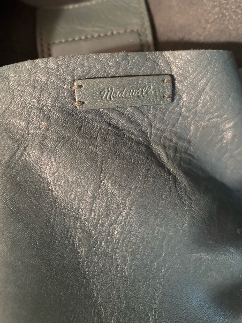 Madewell Dark Teal Leather Hobo-Style Shoulder Bag - Picture 10 of 11